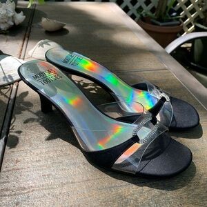 Mootsies Tootsies Clear Embellished Kitten Heels